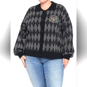 Hot Topic Size 0 Harry Potter Hogwarts Argyle Women Cardigan